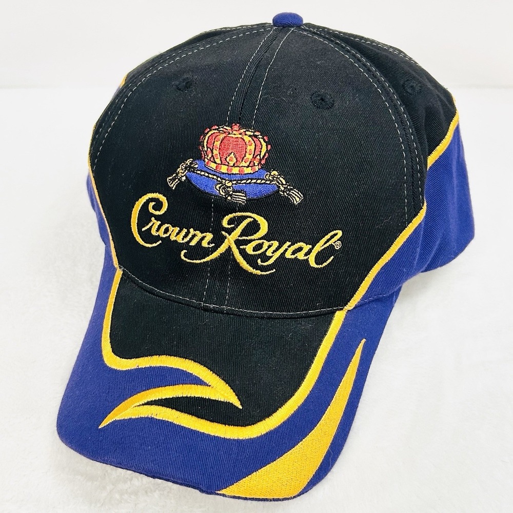 Crown Royal IROC Series‎ Racing Hat Cap Adjustable Strapback Black Made in USA
